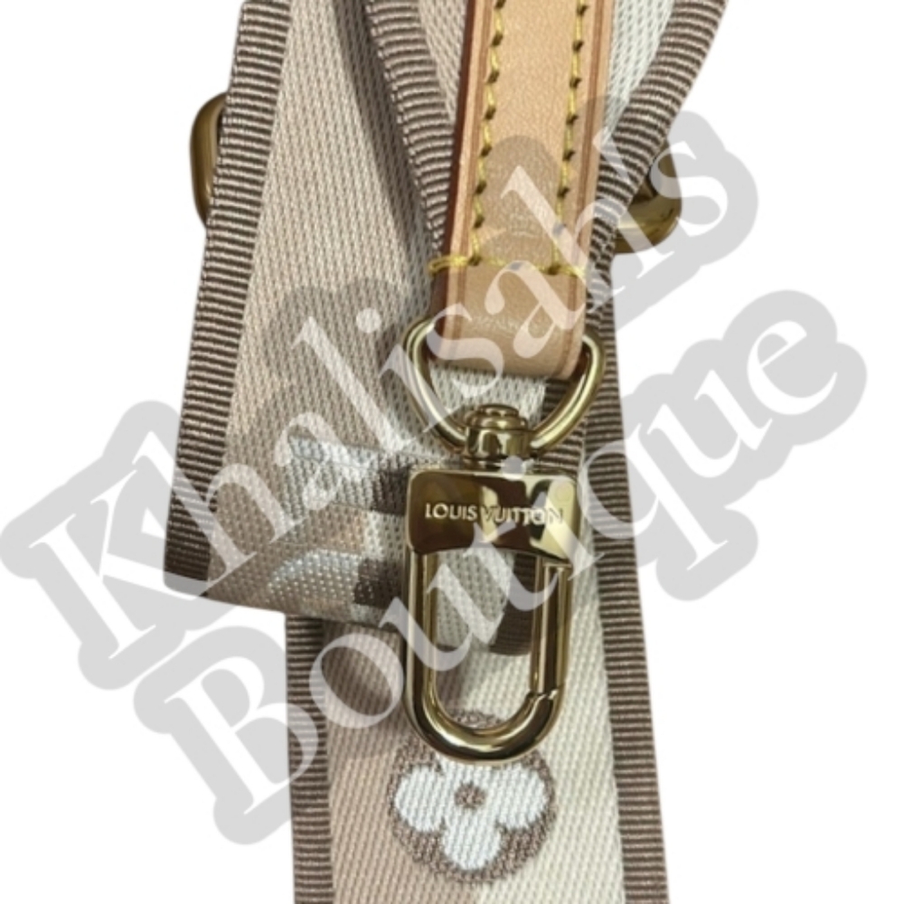 NEW!!! Louis Vuitton LV Jacquard Shoulder GUILTAR BEIGE WOVEN Strap NWOT - Picture 3 of 7